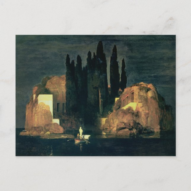 Die Insel der Toten, 1880 (Öl auf Leinwand) Postkarte (Vorderseite)