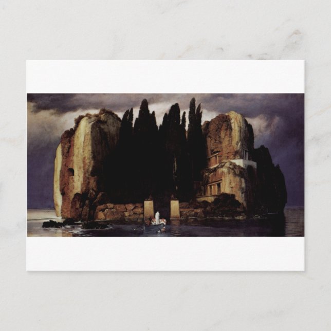 Die Insel der Toten von Arnold Böcklin Postkarte (Vorderseite)