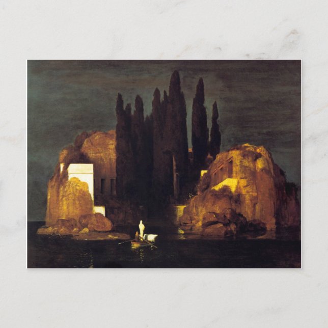 Die Insel der Toten von Arnold Böcklin Postkarte (Vorderseite)
