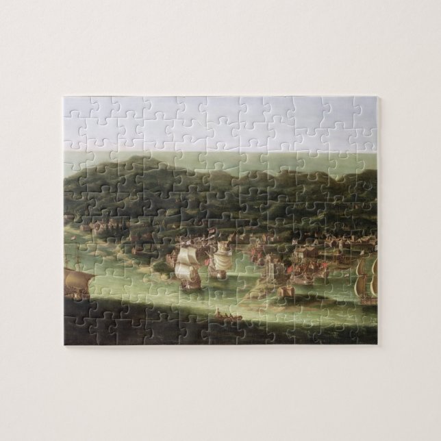Die Insel von Barbados, c.1694 (Öl auf Leinwand) (Horizontal)