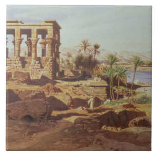 Die Insel von Philae, 1866 (w/c) Fliese