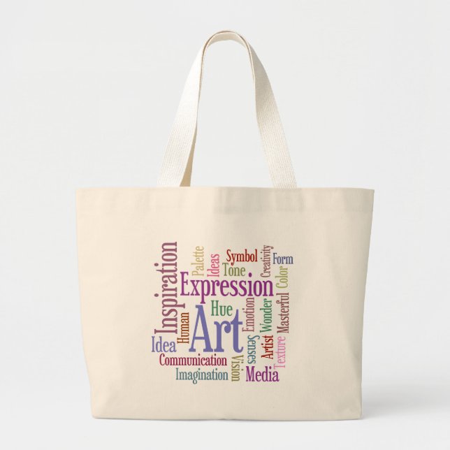 Die Inspirations-Wort-Kunst des kreativen Jumbo Stoffbeutel (Vorne)