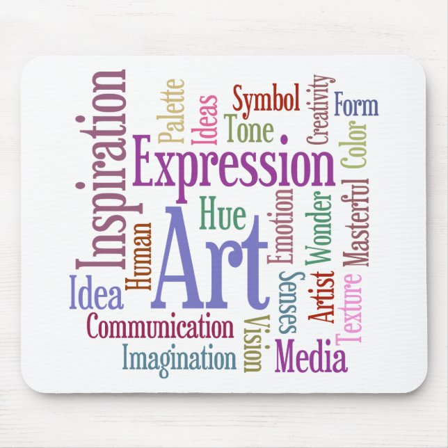 Die Inspirations-Wort-Kunst des kreativen Mousepad (Vorne)