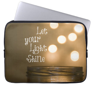 Die Inspirationsbibel-Verse Lasse das Licht. Laptopschutzhülle