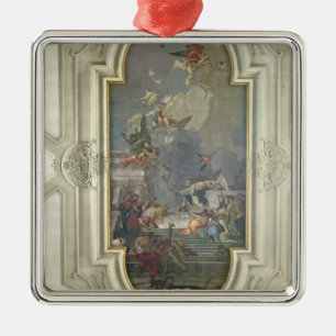 Die Institution des Rosenbeetes durch St Dominic Silbernes Ornament