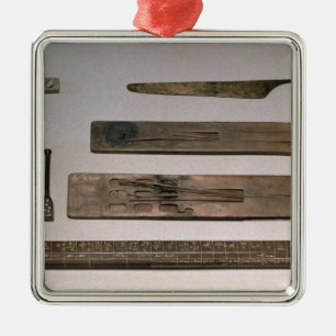 Die Instrumente eines Schreibers (Holz, Elfenbein, Silbernes Ornament