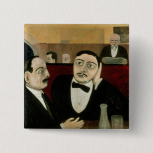 Die Intellektuellen am Café Rotonde, 1916 Button