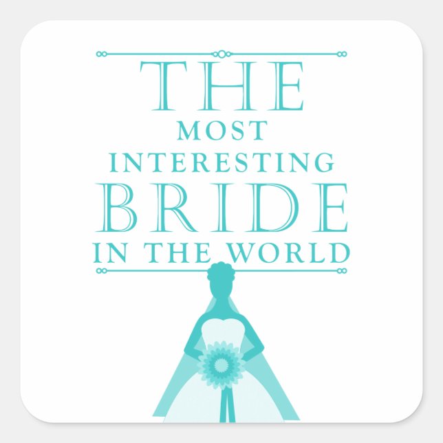 Die interessantesten Bride Bachelorette Sticker (Vorderseite)