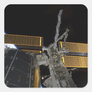 Die internationale Weltraumstation 2 Quadratischer Aufkleber