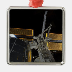 Die internationale Weltraumstation 2 Silbernes Ornament