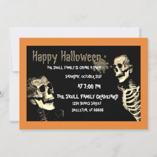 DIE INVITATION DES HALLOWEEN-PARTY SKELETON EINLADUNG
