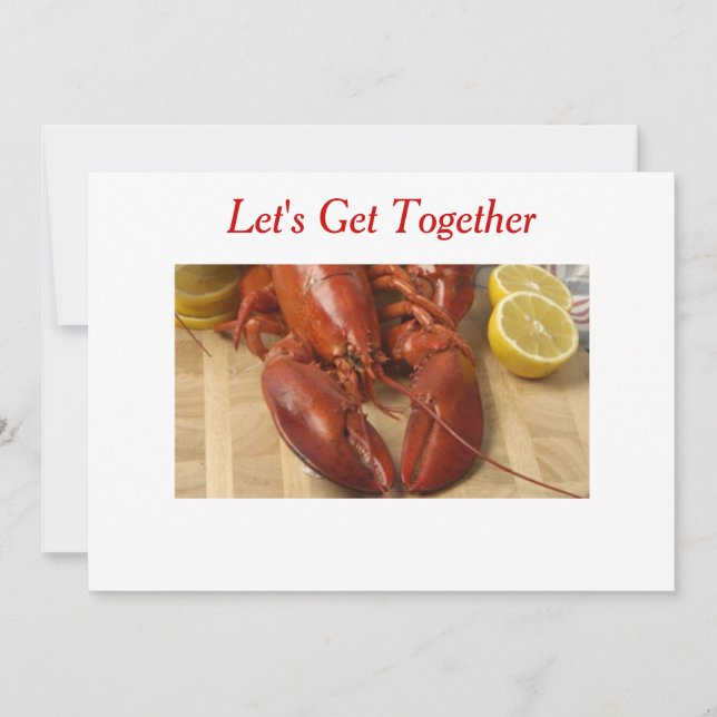 DIE INVITE VON LOBSTER SPRECHT: "LASSEN WIR ZUSAMM EINLADUNG (Vorderseite)