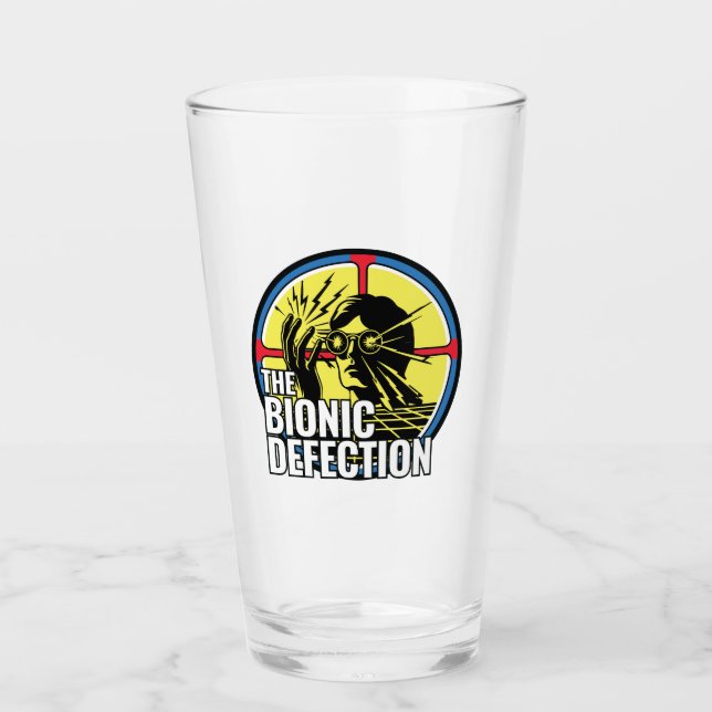 Die ionische Defektion Electric Man Pint Glass Glas (Vorderseite)