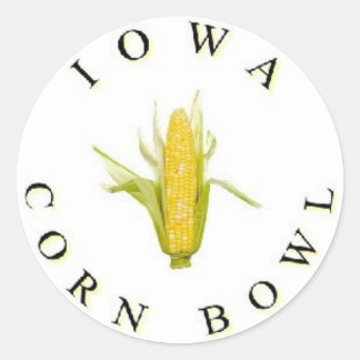 Die Iowa-Maisschale Runder Aufkleber