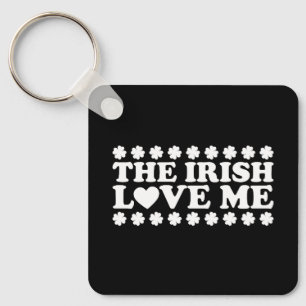 Die Iren lieben mich Shamrock St Patrick's Day Ret Schlüsselanhänger