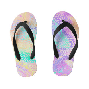 Die Iridescent Leopard Serie Design 3 Kinderbadesandalen