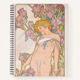 Die Iris (1897) von Alphonse Mucha Notizbuch