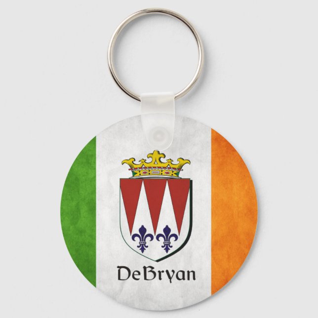 Die irische Flagge DeBryan Schlüsselanhänger (Vorderseite)