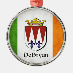 Die irische Flagge DeBryan Silbernes Ornament