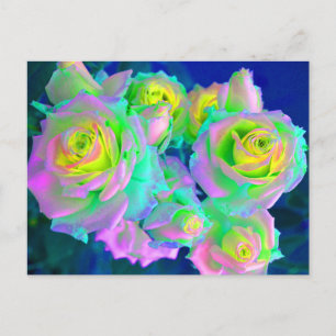 Die irisierenden perligen Rosen Postkarte