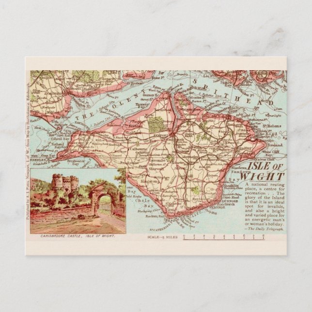Die Isle of Wight Postkarte (Vorderseite)