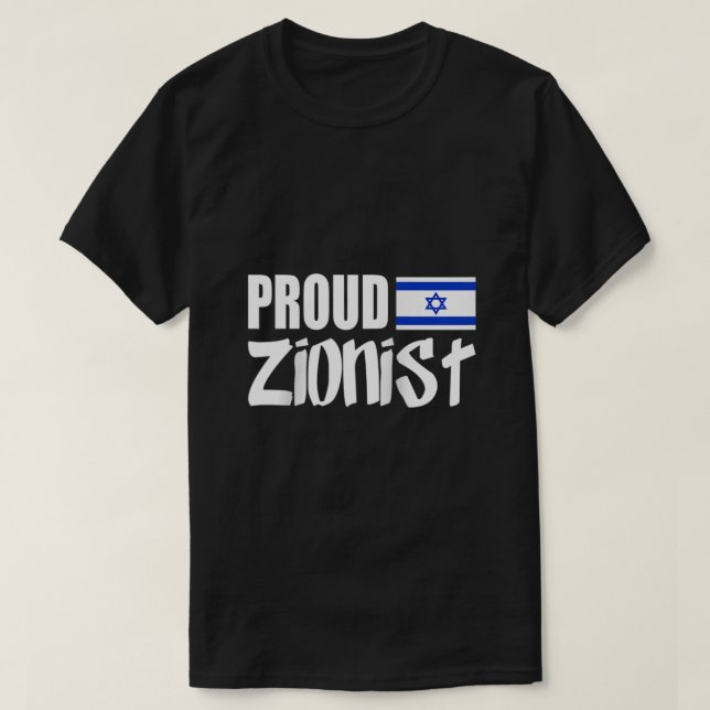 Die israelische Fahne unter der Flagge des Staates T-Shirt (Design vorne)