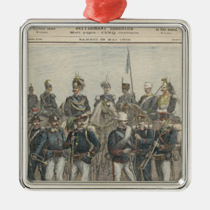 Die italienische Armee Silbernes Ornament