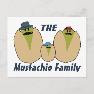 Die italienische Familie Mustachio Postkarte