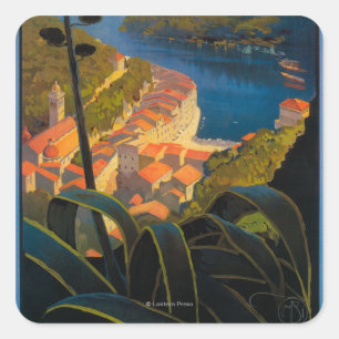 Die Italienische Riviera Quadratischer Aufkleber