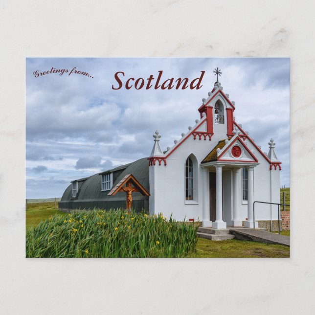 Die italienischen Kapellen-Orkney-Inseln Schottlan Postkarte (Vorderseite)