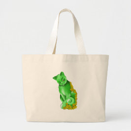 Die Jade-Katzen-Tasche Jumbo Stoffbeutel
