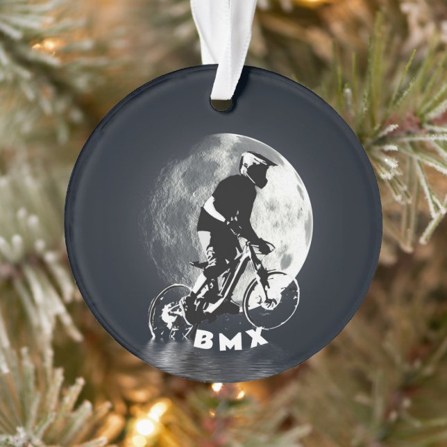 Die Jagd auf den Mond - Mountainbiker Ornament (Baum)