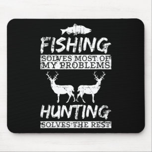 Die Jagd auf die Fische löst Probleme beim Hirsch Mousepad