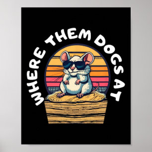 Die Jagd auf die Ratte - Niedliche Ratte in den Su Poster