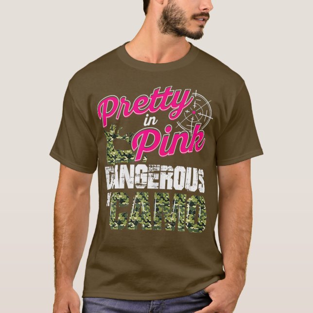 Die Jagd auf Frauen in Camouflage von Hirschgesche T-Shirt (Vorderseite)