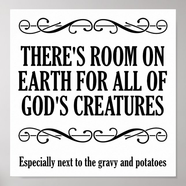 Die Jagd auf Gottes Kreaturen Witziges Jagdposter Poster (Vorne)