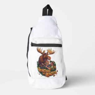 Die Jagd des Encounter-Elchs humorvoll Crossbody Bag