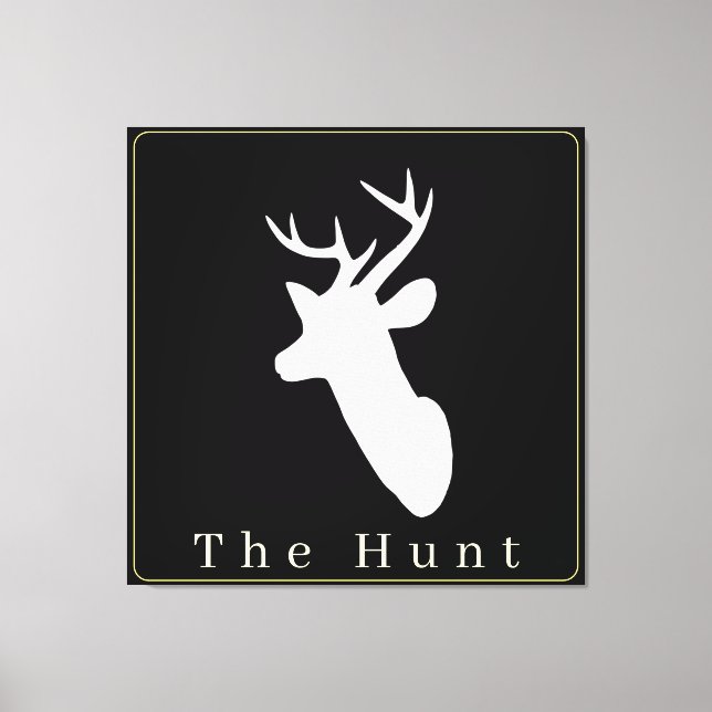 Die Jagd - ein Ausstellungsstück der Jagdtrophäe Leinwanddruck (Vorderseite)