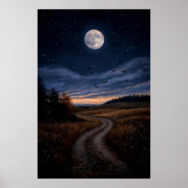 Die Jagd - geheimnisvolle Landschaft der Vollmond- Poster (Vorne)
