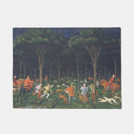 Die Jagd im Wald (von Paolo Uccello) Fußmatte