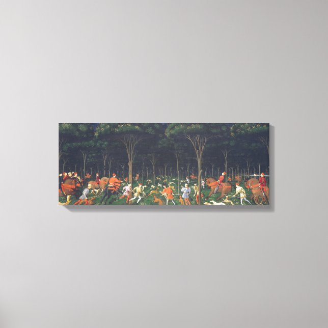 Die Jagd im Wald (von Paolo Uccello) Leinwanddruck (Vorderseite)