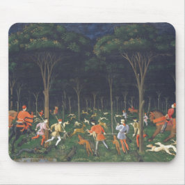 Die Jagd im Wald (von Paolo Uccello) Mousepad