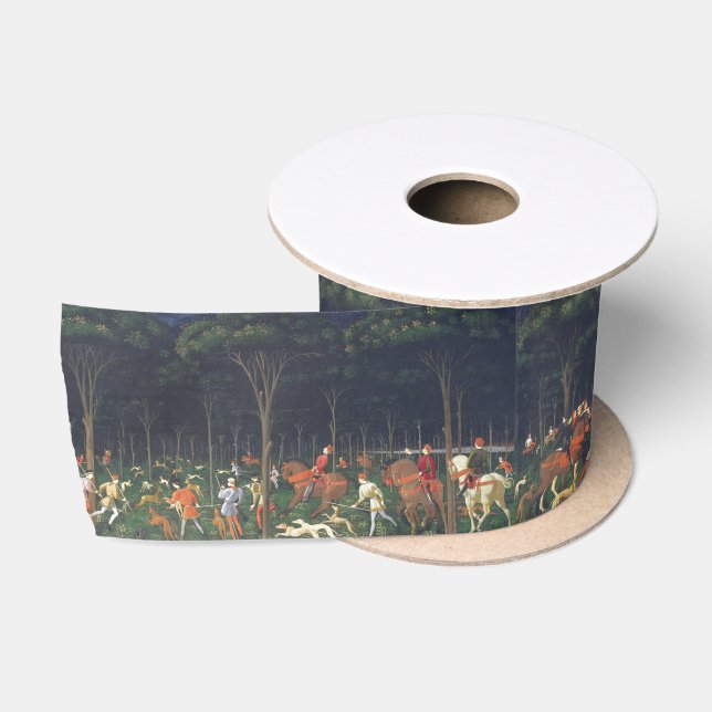 Die Jagd im Wald (von Paolo Uccello) Satinband (Spule)