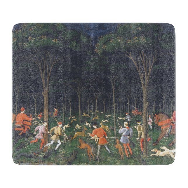 Die Jagd im Wald (von Paolo Uccello) Schneidebrett (Vorderseite)
