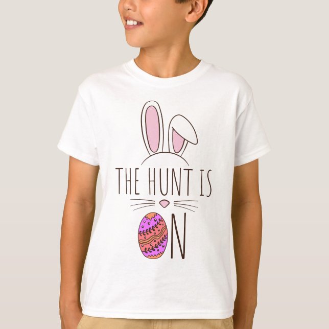 Die Jagd ist auf der Ostereierjagd Niedlicher beza T-Shirt (Vorderseite)