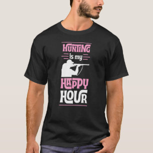 Die Jagd ist meine glückliche Stunde Elch Hirsch R T-Shirt