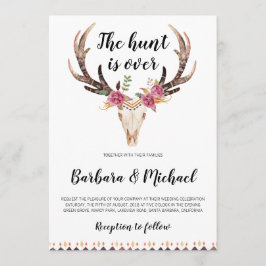 Die Jagd ist über Antlers & Skull Country Hochzeit Einladung