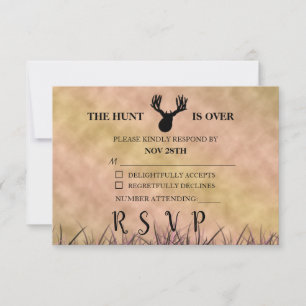 Die Jagd ist über rustikal RSVP Karte