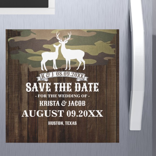 Die Jagd ist über Western Hochzeit speichern das D Magnetkarte (The Hunt Is Over Western Wedding Save The Date)