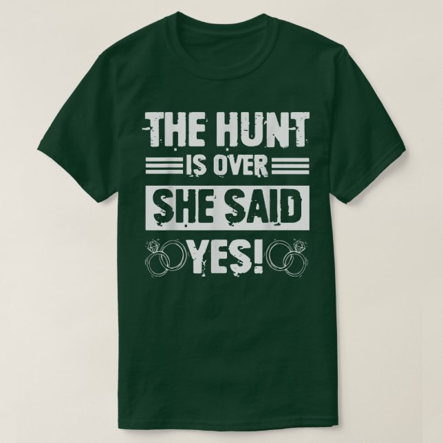 Die Jagd ist vorbei, sagte lustige Trauzeuge Bache T-Shirt (Design vorne)